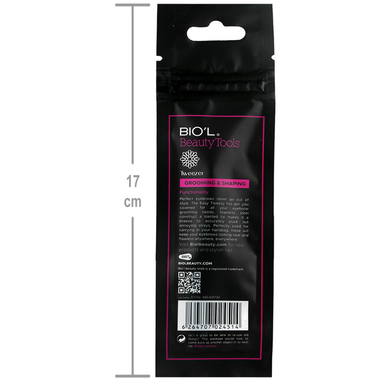 موچین انبری کلاسیک مشکی مات بیول BIOL مدل EASY TWEEZY