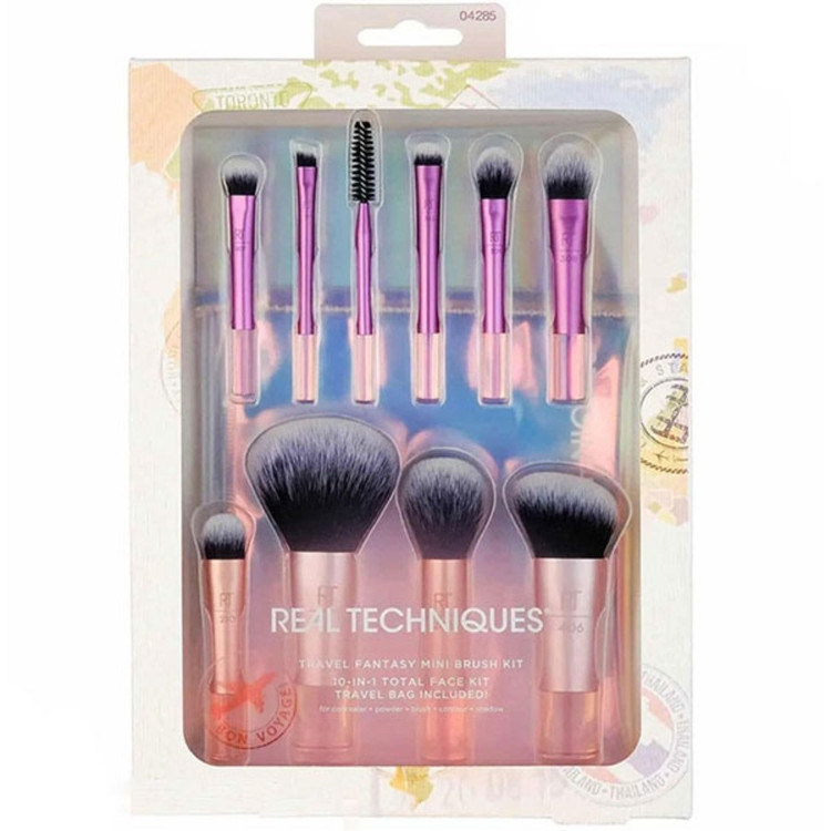 ست براش آرایشی رییل تکنیک REAL TECHNIQUES مدل Travel Fantasy Mini Brush Kit