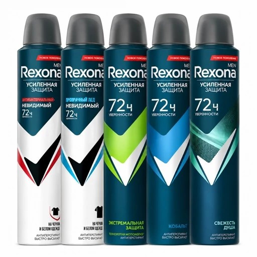 اسپری رکسونا Rexona مدل 72 ساعته مردانه حجم 150 میل روسی تنوع دار
