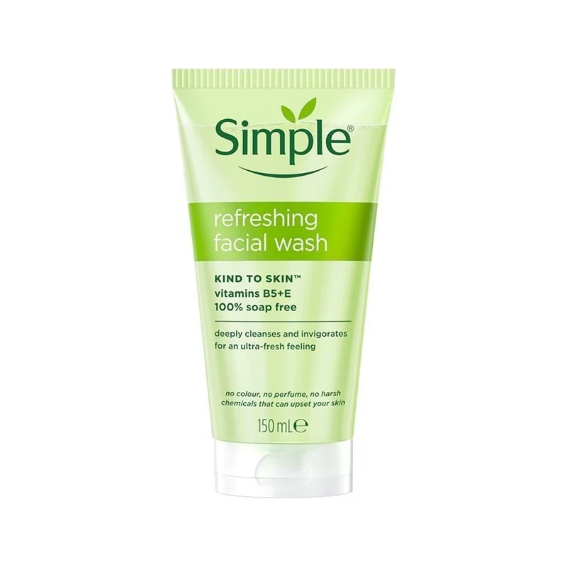 ژل شستشوی صورت سیمپل Simple مدل Refreshing facial wash حجم 150 میل طرح جدید