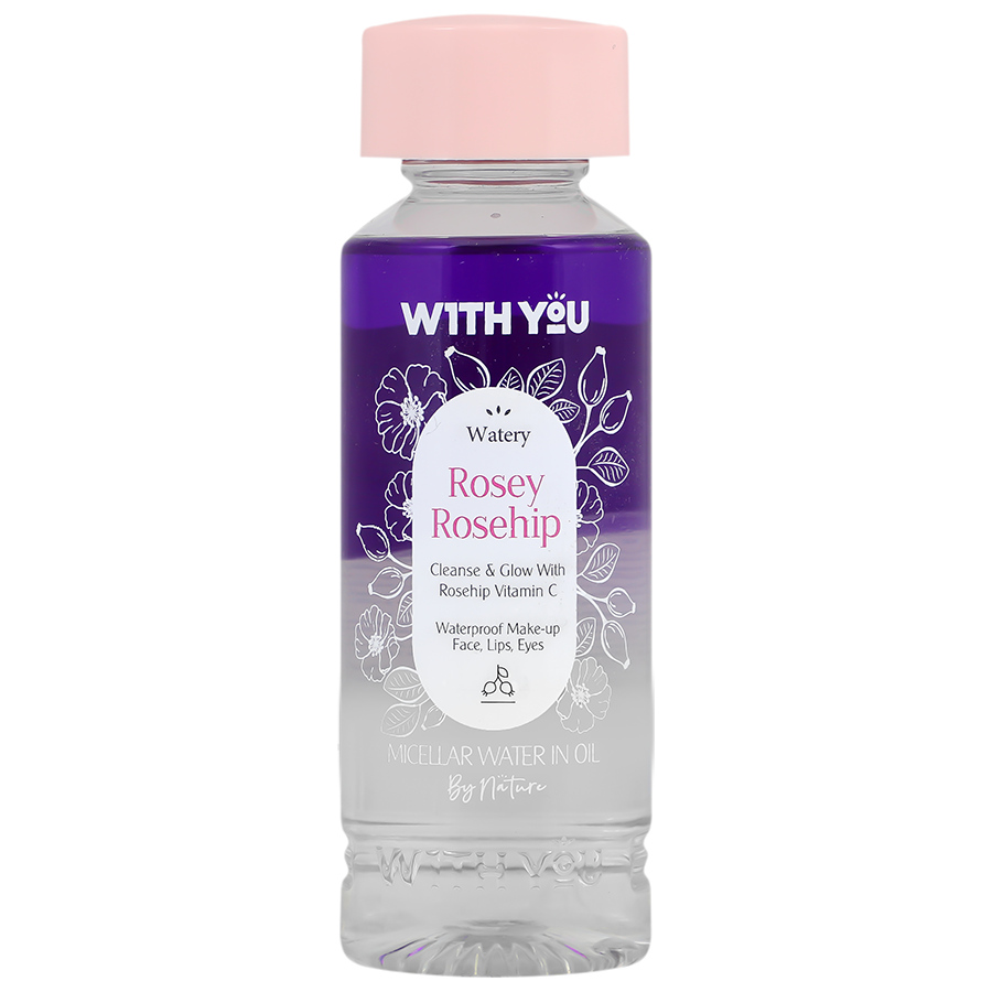 محلول آرایش پاک کن دوفاز ویت یو WITH YOU مدل Rosehip حجم 200 میل