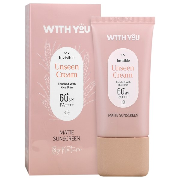 کرم ضد آفتاب مات ویت یو WITH YOU مدل 60 SPF انواع پوست حجم 50 میل تنوع دار