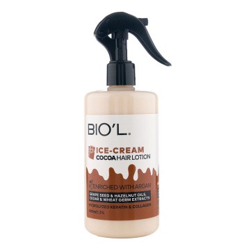 لوسیون مو تقویت کننده بیول BIOL مدل Chocolate Ice Cream مناسب مو نازک و آسیب دیده حجم 400 میل