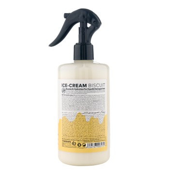 لوسیون بستنی بیسکوئیتی بیول BIOL مدل ICE CREAM BISCUIT تقویت وآبرسانی موی رنگ شده و آسیب دیده حجم 400 میل
