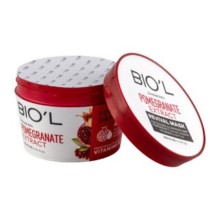 ماسک مو داخل حمام بیول BIOL مدل POMEGRANATE EXTRACT مناسب مو رنگ شده و آسیب دیده حجم 200 میل