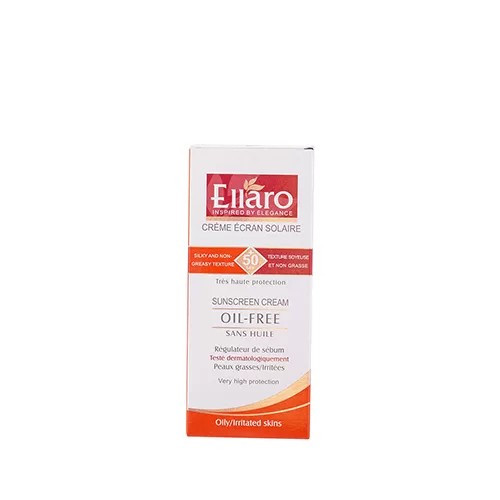 ضد آفتاب رنگی الارو Ellaro مناسب پوست های چرب SPF 50 حجم 40 میل