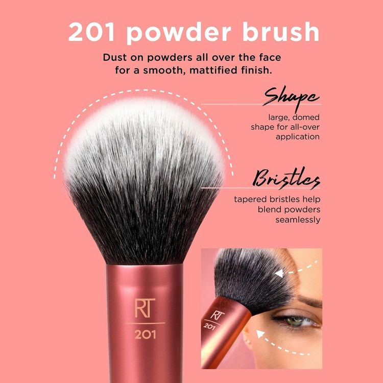 براش کد 201 رییل تکنیک real techniques مدل RT 201 (Powder Brush)