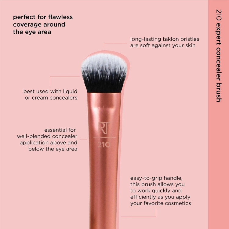 براش کد 210 کانتورینگ رییل تکنیک REAL TECHNIQUES مدل expert concealer RT 210