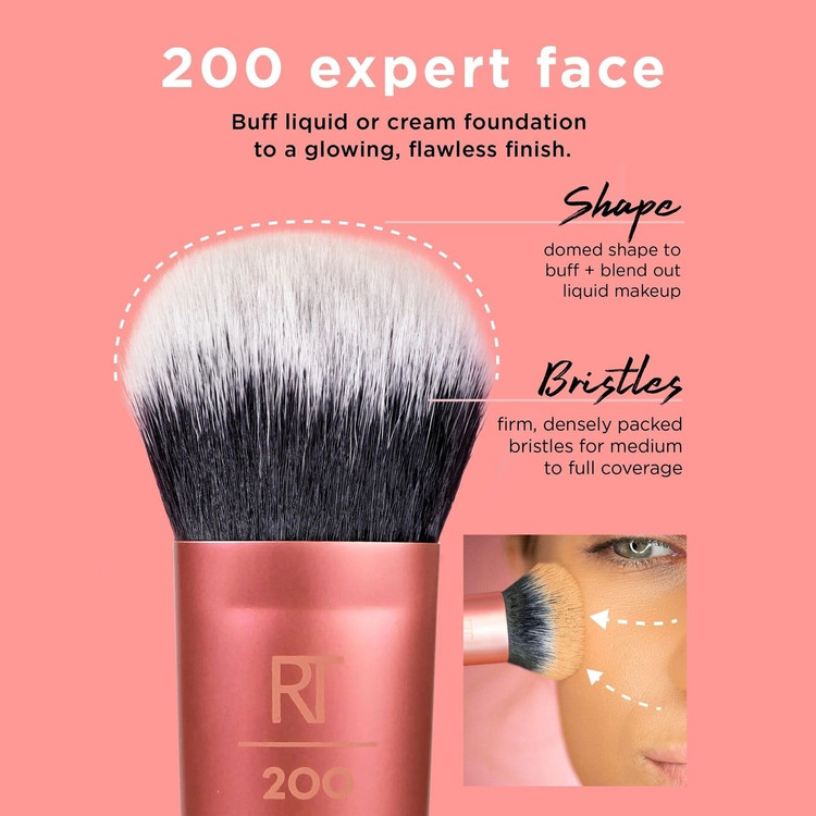 براش کد 200 رییل تکنیک REAL TECHNIQUES مدل RT 200 Expert Face Brush
