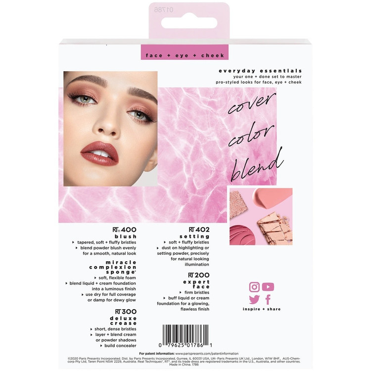 ست براش کاربردی 5 تکه رییل تکنیک REAL TECHNIQUES مدل everyday essentials