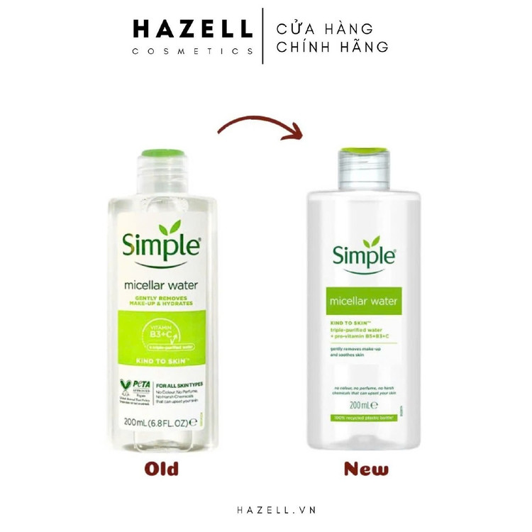 میسلار واتر سیمپل Simple مدل KIND TO SKIN طرح جدید تنوع دار