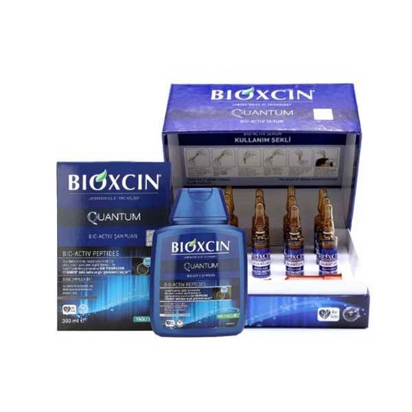 پک ضدریزش و پرپشت کننده بیوکسین BIOXCIN مدل کوانتوم QUANTUM برای موهای چرب با 5 درصد تخفیف