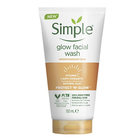ژل شستشوی صورت سیمپل Simple مدل PROTECT N GLOW حجم 150 میل