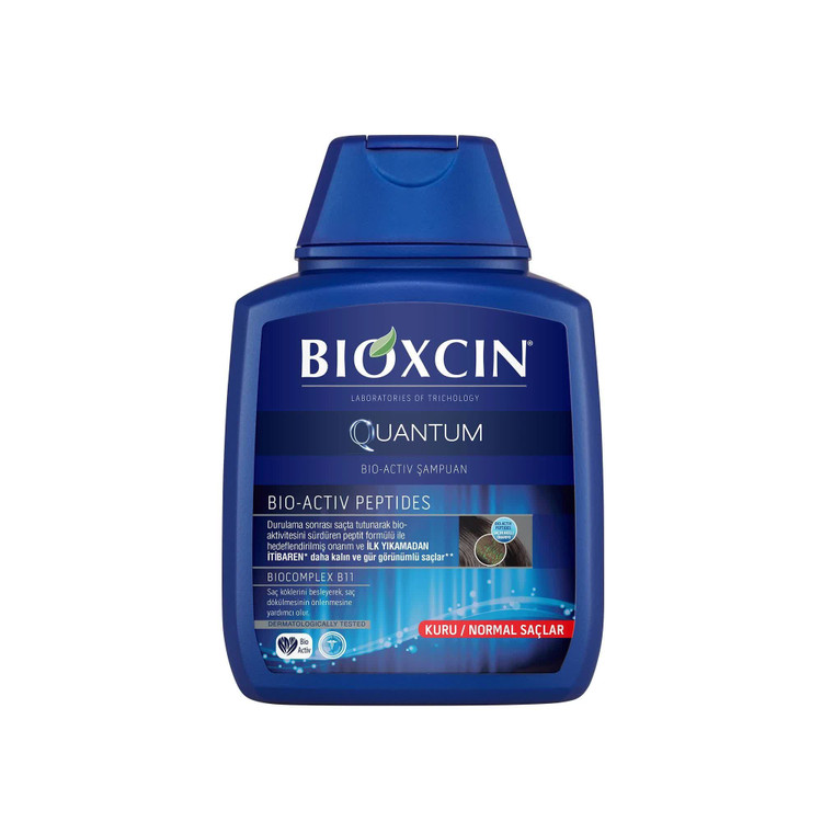 شامپوی ضدریزش و حجم دهنده بیوکسین BIOXCIN مدل کوانتوم Quantum برای موهای نرمال تا خشک حجم 300 میل