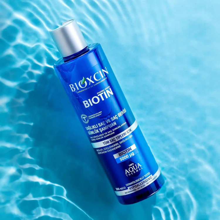 شامپو بدون سولفات بیوکسین BIOXCIN مدل بیوتین BIOTIN حجم 300 میل
