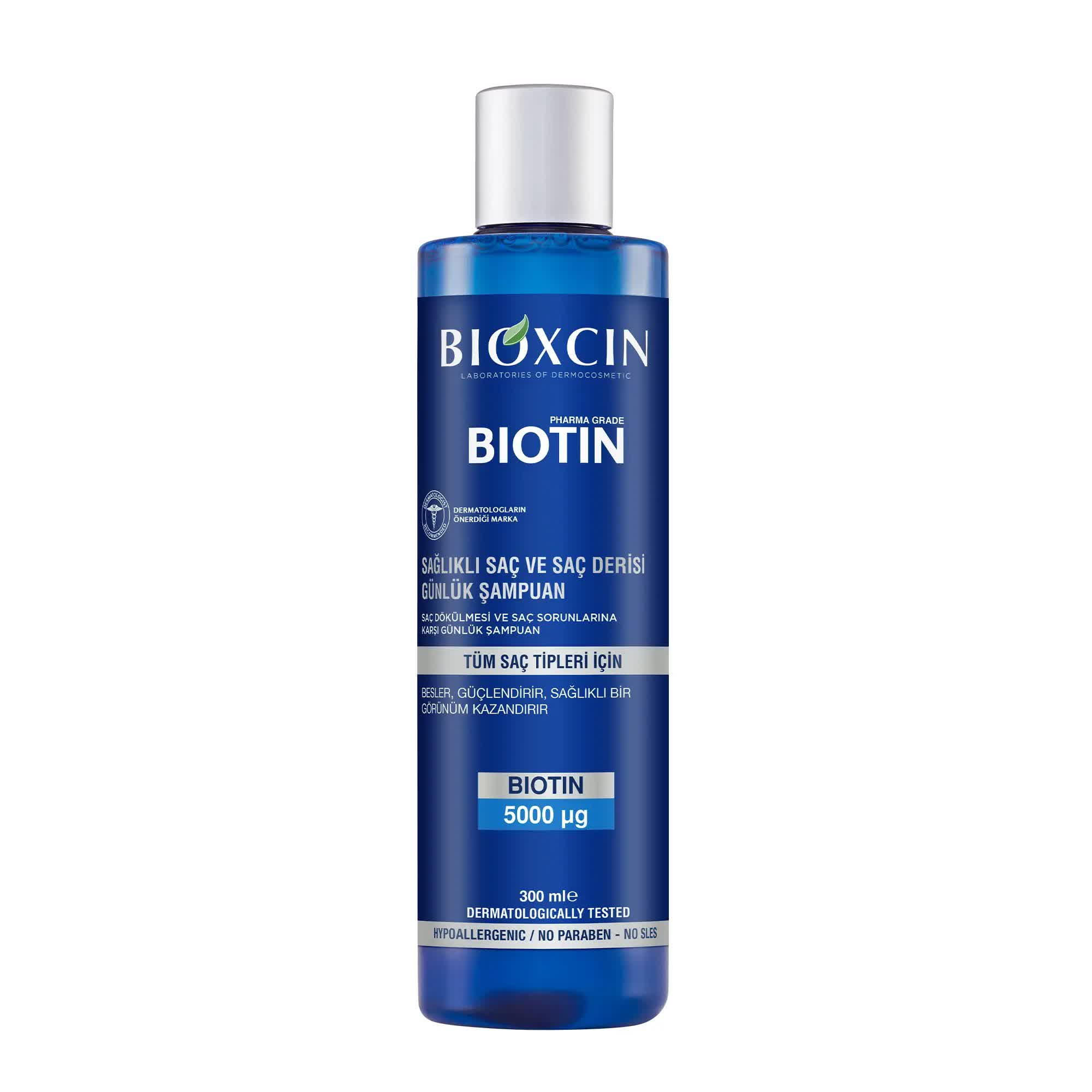 شامپو بدون سولفات بیوکسین BIOXCIN مدل بیوتین BIOTIN حجم 300 میل