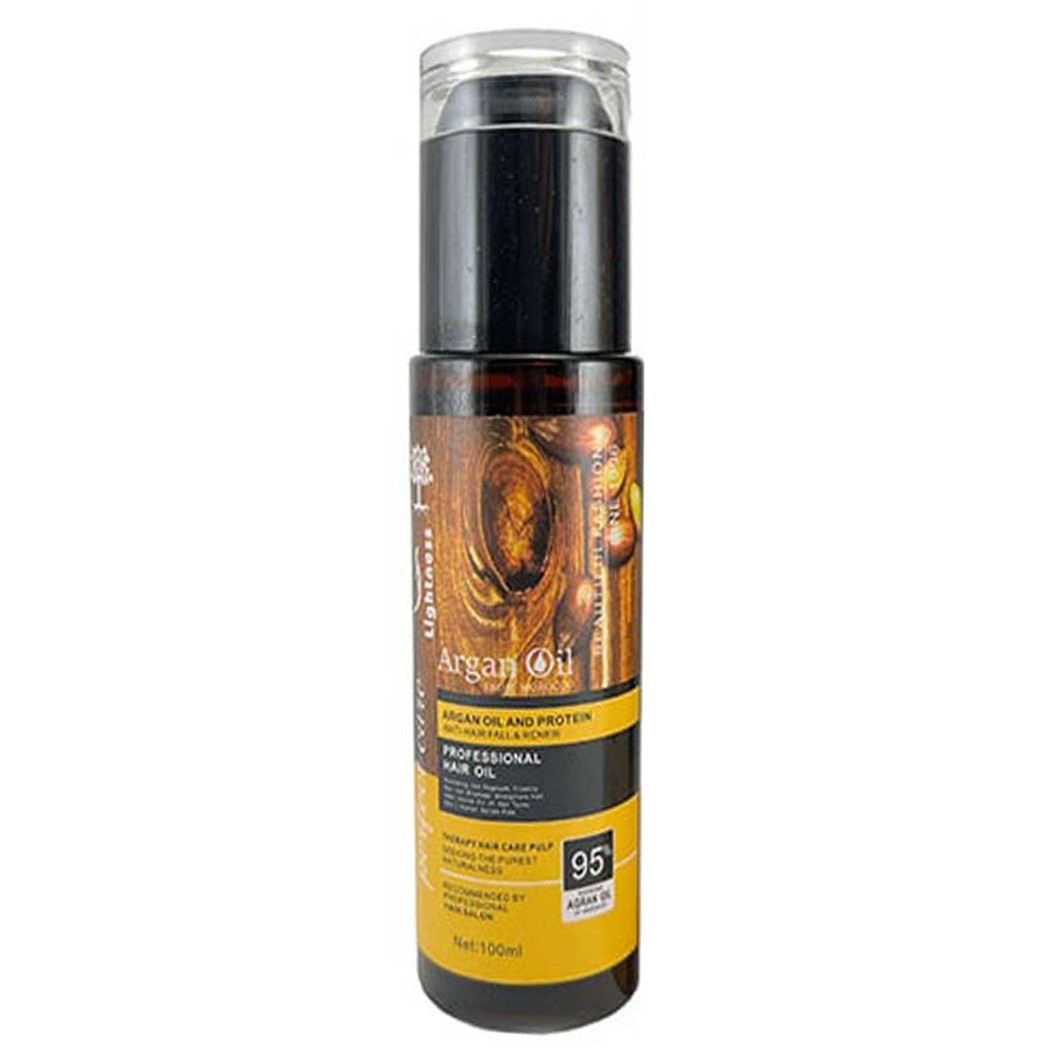 روغن آرگان ضد ریزش شیشه ای لایتنس Lightness حجم 100 میل