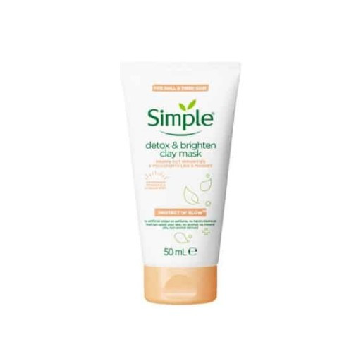 ماسک خاک رس لایه بردار و روشن کننده سیمپل Simple حجم 50 میل
