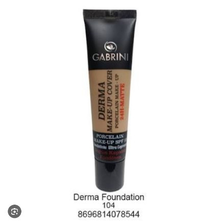 کرم پودر تیوپی گابرینی GABRINI مدل DERMA حجم 40 میل تنوع دار