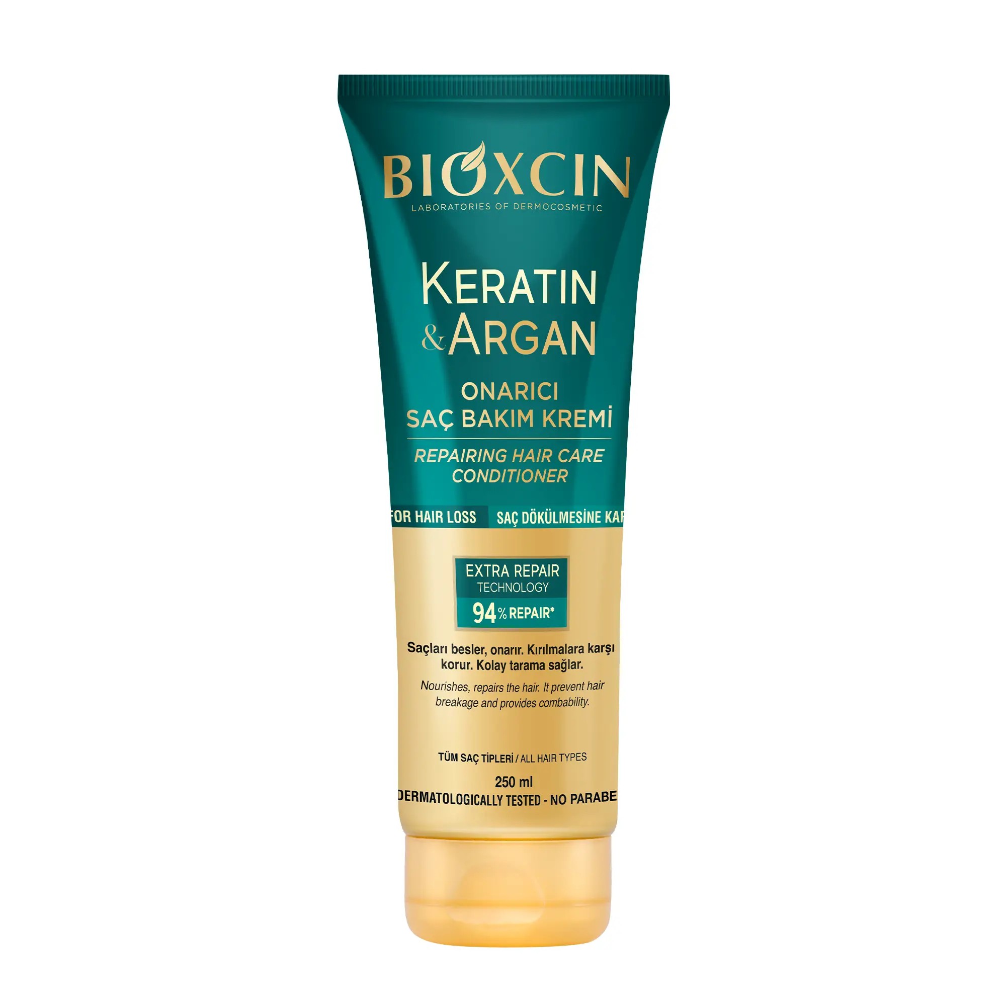 کرم موی ضدریزش و ترمیم کننده داخل حمام بیوکسین BIOXCIN مدل کراتین و آرگان Keratin and Argan حجم 250 میل