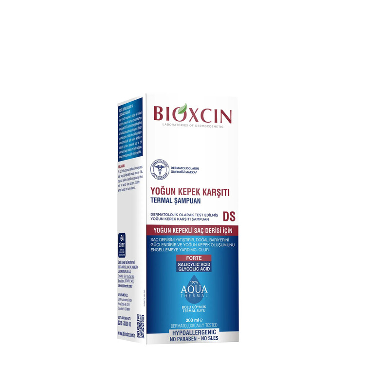 شامپو ضدریزش و ضدشوره بیوکسین BIOXCIN مدل فورته Forte حجم 200 میل