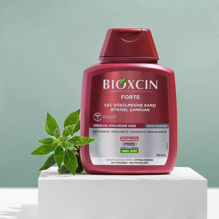 شامپو ضدریزش و تقویت کننده بیوکسین BIOXCIN مدل فورته FORTE حجم 300 میل