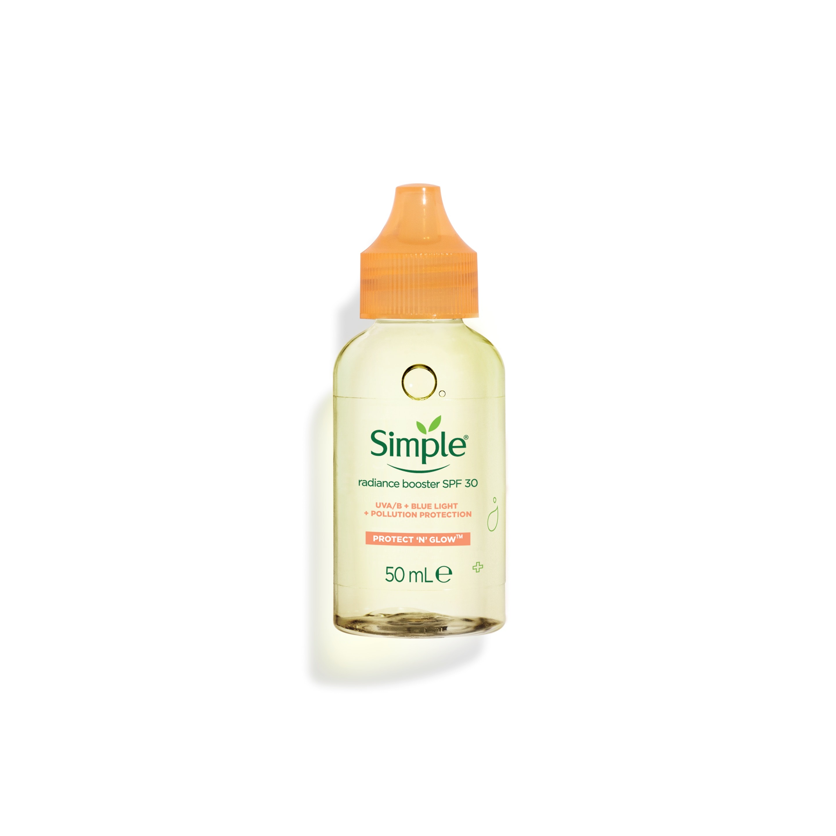 سرم روشن کننده و ضدآفتاب گلو رادیانس بوستر glow radiance سیمپل Simple حجم 50 میل