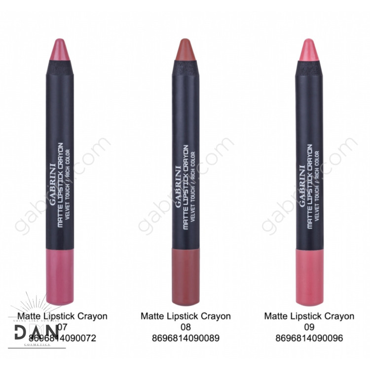 رژ مدادی گابرینی مات GABRINI مدل MATTE LIPSTICK CRAYON تنوع دار