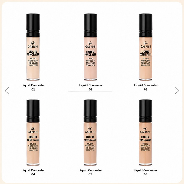 کانسیلر گابرینی GABRINI مدل LIQUID CONCEALER تنوع دار