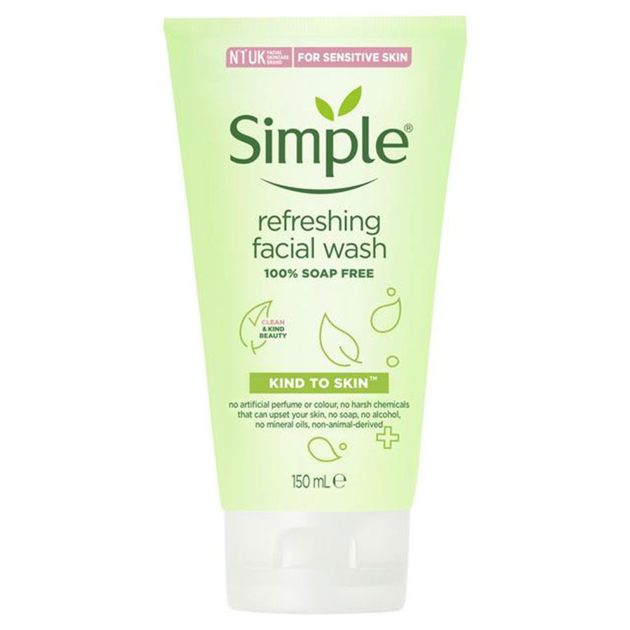 ژل شستشوی صورت سیمپل Simple مدل refreshing facial wash مسافرتی حجم 50 میل