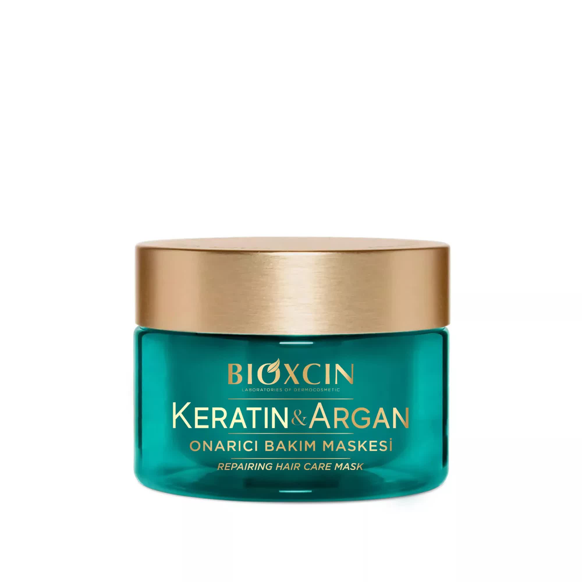 ماسک موی ضدریزش و ترمیم کننده داخل حمام کاسه ای بیوکسین BIOXCIN مدل کراتین و آرگان Keratin and Argan حجم 250 میل