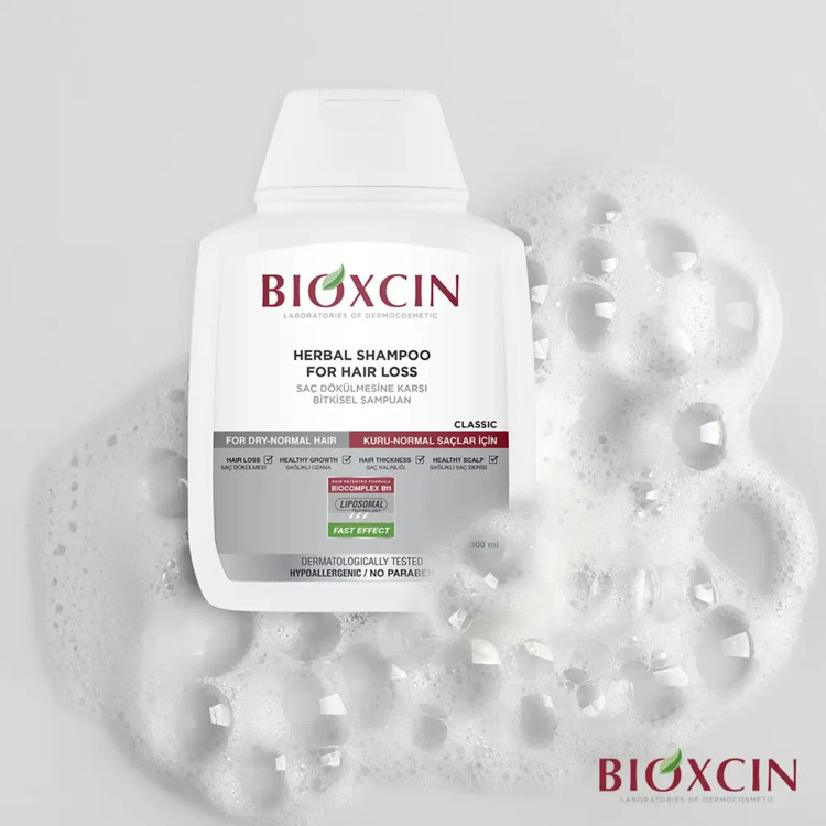 شامپو ضدریزش و تقویت کننده بیوکسین BIOXCIN مدل KLASIK مسافرتی حجم 100 میل