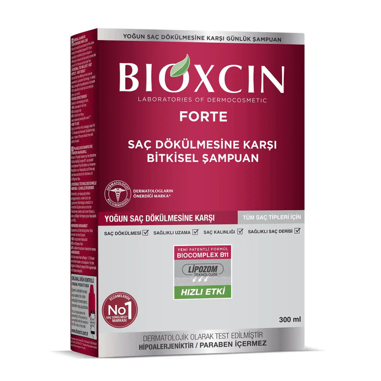 شامپو ضدریزش و تقویت کننده بیوکسین BIOXCIN مدل FORTE مسافرتی حجم 100 میل