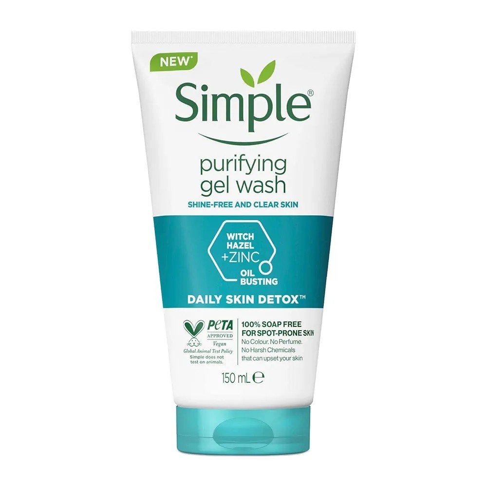 ژل شستشوی صورت سیمپل Simple مدل DAILY SKIN DETOX حجم 150 میل طرح قدیم