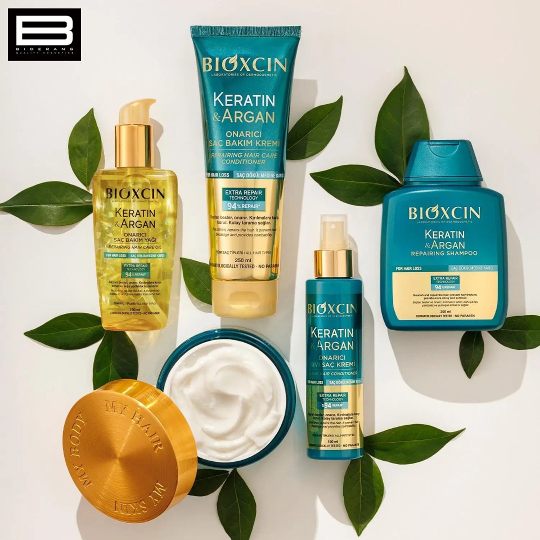 پک ضدریزش و ترمیم کننده بیوکسین BIOXCIN سری Keratin and Argan کراتین و آرگان