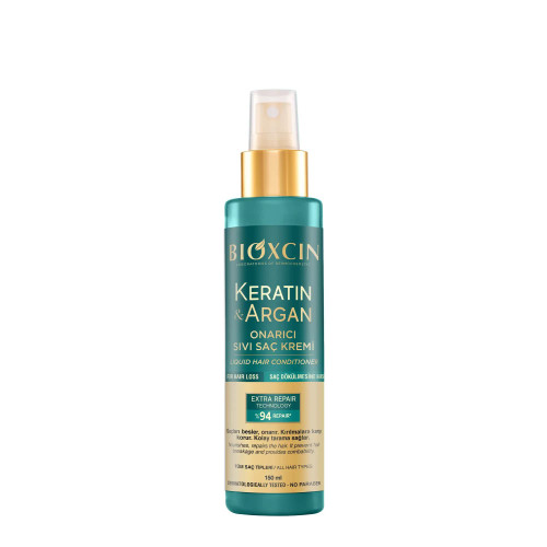 اسپری موی دوفاز ضدریزش، نرم کننده و تقویت کننده بیوکسین BIOXCIN مدل کراتین و آرگان Keratin and Argan حجم 150 میل