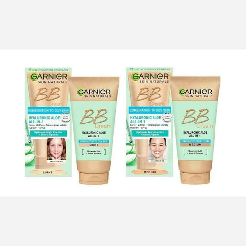 بی بی کرم گارنیر BB GARNIER مدل OILY SKIN مناسب پوست های چرب حجم 50 میل تنوع دار