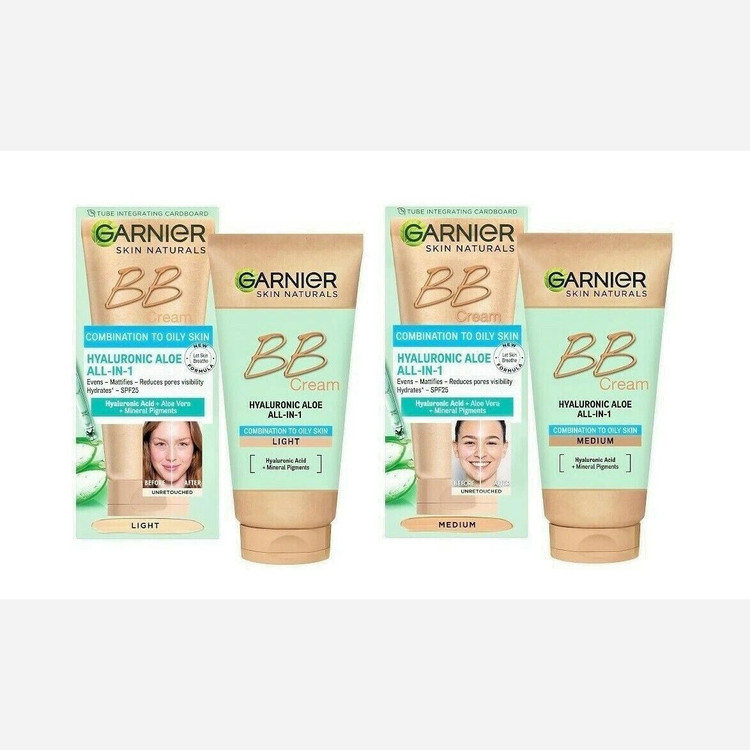 بی بی کرم گارنیر BB GARNIER مدل OILY SKIN مناسب پوست های چرب حجم 50 میل تنوع دار