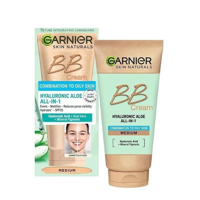بی بی کرم گارنیر BB GARNIER مدل OILY SKIN مناسب پوست های چرب حجم 50 میل تنوع دار